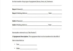 Bill Of Sale Template Alberta Vehicle And Equipment Bill Of Sale Template Alberta