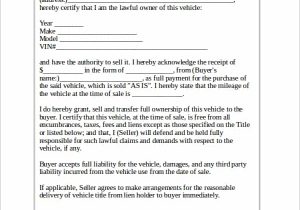 Bill Of Sale Template For Car As Is And Car Bill Of Sale Template Texas
