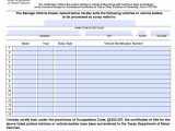 Bill Of Sale Texas Form Car And Bill Of Sale Template Texas Vehicle