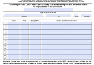 Bill Of Sale Texas Form Car And Bill Of Sale Template Texas Vehicle