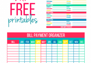 Bill Organizer Template Excel And Financial Planning Spreadsheet Excel Free