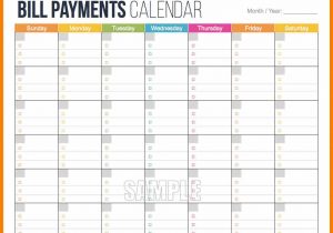 Bill Pay Schedule Template And Payment Schedule Template Xls