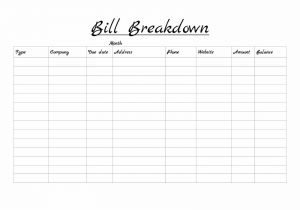 Bill template free download and bill organizer template excel free