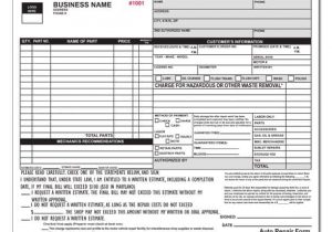 Blank Auto Repair Invoice And Automotive Work Order