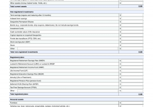 Blank Balance Sheet Template And Personal Financial Statement Template Excel