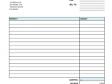 Blank Invoice Template Excel And Invoice For Services Free Template