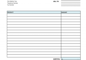 Blank Invoice Template Excel And Invoice For Services Free Template