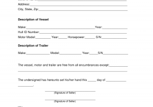 Boat Bill Of Sale Florida And Boat Bill Of Sale Template