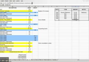 Bookkeeping Spreadsheet for Small Business and Basic Accounting Spreadsheet Excel