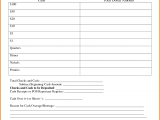 Cash Register Balance Sheet Template And Closing Cash Register Sheet