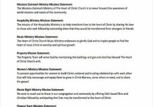 Church Cleaning Ministry Vision Statements And Small Group Mission Statement Examples