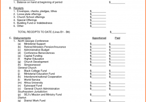 Church Financial Statement Template Excel And Small Church Monthly Financial Report Template