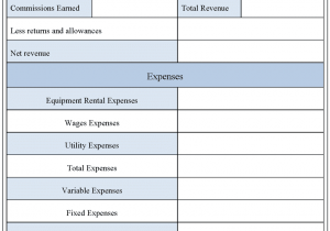 Church Income And Expense Statement Template And Daily Income And Expense Report Template