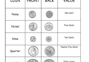 Coin Values Worksheet 1st Grade And Identifying Coins And Their Values