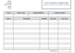 Company Invoice Template Excel And Business Invoice Template For Excel