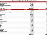 Construction Costs Spreadsheet and Construction Estimating Spreadsheet Free