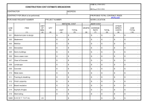 Construction Estimate Template Excel And Residential Cost Estimate Template