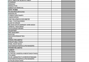 Construction Estimate Template Printable And Cost Estimate Template For Software Development