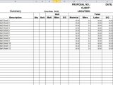 Construction Estimating Spreadsheet Excel and Residential Construction Cost Estimate Template