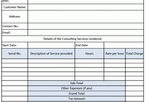 Consultant Invoice Template Word And Consultant Invoice Template Free Download