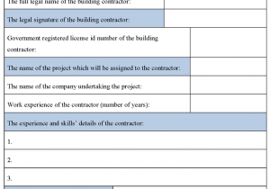 Contractor Bid Sheet Template Free And Free Printable Bid Proposal Forms