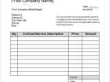 Contractor Invoice Template Excel And Material And Labor Invoice Template