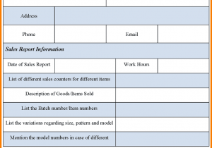 Daily Sales Report Template Restaurant And Monthly Sales Report Chart Template