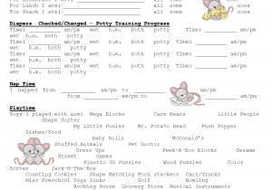 Daycare Infant Daily Report Template And Child Care Infant Daily Report