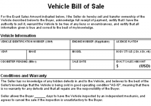 Dealer Bill Of Sale Template And Simple Bill Of Sale