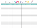 Debt consolidation excel spreadsheet and debt worksheet printable