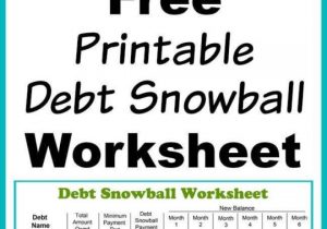 Debt Elimination Plan Worksheet and Debt Reduction Calculator Snowball Download