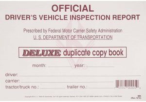 Dot Driver Vehicle Inspection Report Form And Dot Daily Vehicle Inspection Form