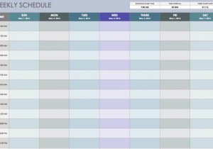 Employee Weekly Schedule Template Excel and Employee Weekly Schedule Template Free