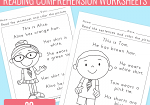 English Comprehension Worksheets For Grade 1 Free And First Grade Reading Worksheets