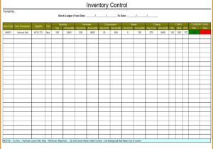Example Excel Inventory Tracking Spreadsheet