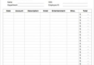 Example Of Business Expense Report And Employee Expense Report Template