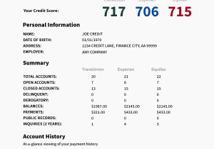 Example Of Credit Report Dispute Letter And Example Of Transunion Credit Report