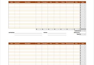Example Of Expense Report Form And Sample Expense Report Word
