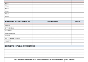 Examples Of Carpet Cleaning Invoices And Carpet Cleaning Invoices Free Printable
