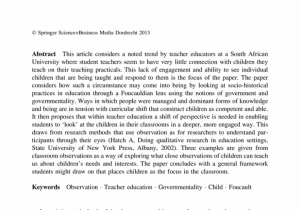 Examples Of Teacher Observation Report And Students Observation Report