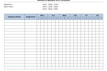 Excel Spreadsheet for Scheduling Employee Shifts