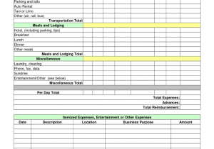 Expense Report Format Excel And Expense Report Form Example