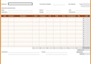 Expense Report Template Excel And Expense Report Template With Hst