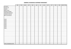 Expense Tracking Spreadsheet Template 1