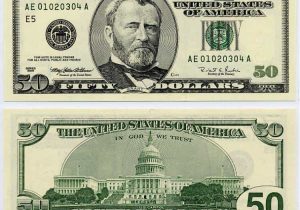 Fake 1 Dollar Bill Printable And 1000 Dollar Bill Template