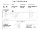Fake Credit Card Bill Template And Bank Of America Credit Card Statement Template