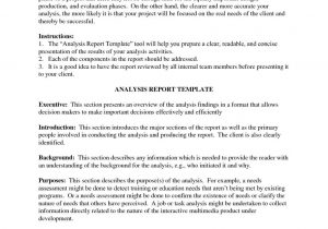 Financial Analysis Report Template Word And Sample Financial Analysis Report Of A Company