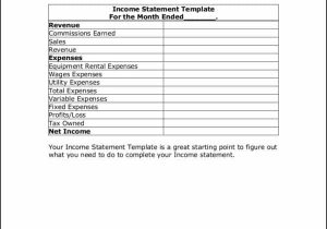 Financial Statements For Small Companies And Financial Statement Template Xls
