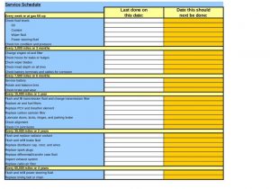 Fleet Maintenance Templates and Vehicle Maintenance Schedule Template Excel
