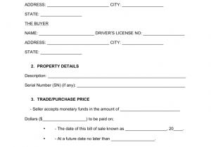 Florida Motor Vehicle Bill Of Sale Template And Trailer Bill Of Sale Template Florida